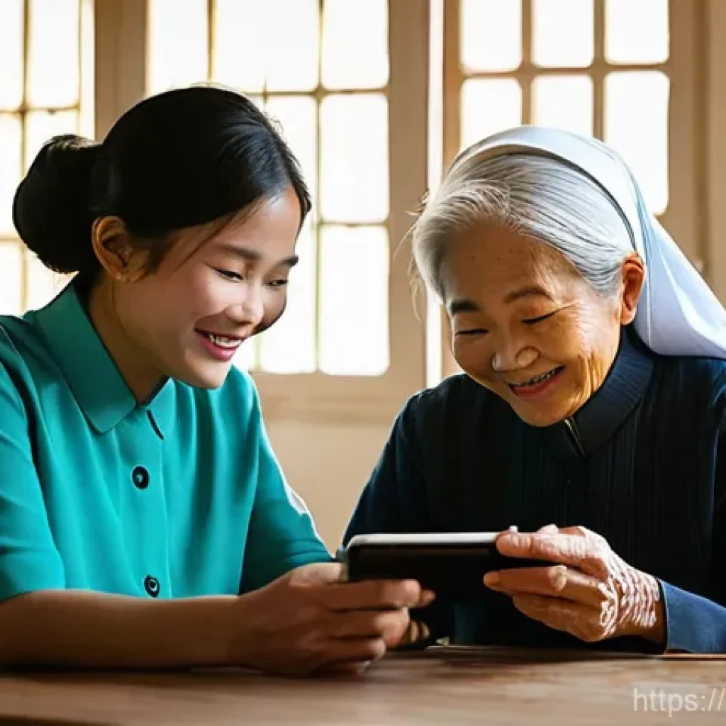 문해교육사와 교육 지원 시스템 활용 - **Prompt:** A heartwarming scene inside a Vietnamese community learning center, featuring a young Vi...