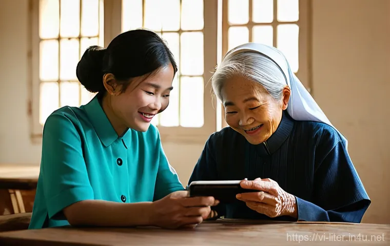 문해교육사와 교육 지원 시스템 활용 - **Prompt:** A heartwarming scene inside a Vietnamese community learning center, featuring a young Vi...