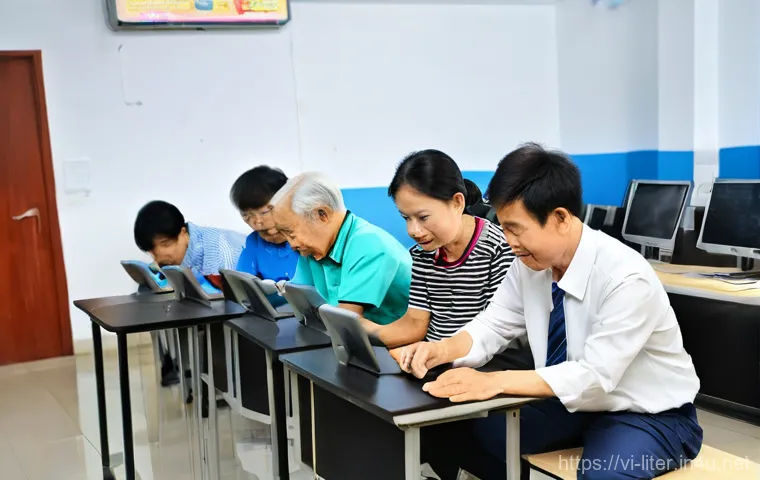 문해교육사와 교육 지원 시스템 활용 - **Prompt:** A heartwarming scene inside a Vietnamese community learning center, featuring a young Vi... 문해교육사와 교육 지원 시스템 활용 - **Prompt:** A heartwarming scene inside a Vietnamese community learning center, featuring a young Vi...