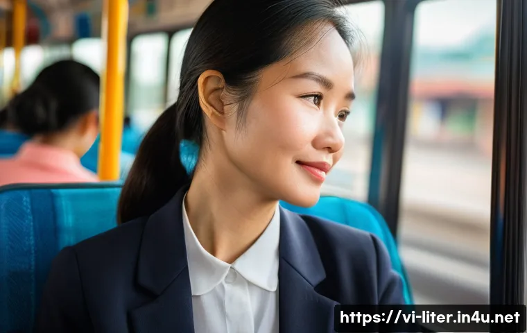 문해교육사와 최신 학습 자료 개발 - **Prompt 1: Lifelong Learning on the Go**
"A determined Vietnamese woman in her late 40s, dresse...