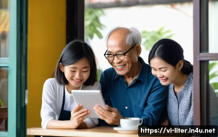 문해교육사와 학습 목표 성공 연구 - **Prompt:** A diverse group of Vietnamese individuals, including a young university student, a middl...